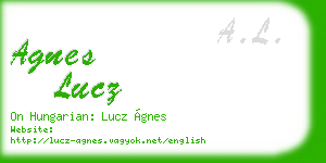 agnes lucz business card
