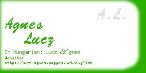 agnes lucz business card